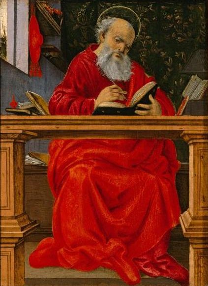 Йероним 'Saint_Jerome_in_his_study',_painting_by_Filippino_Lippi,_c._1493,_El_Paso_Museum_of_Art